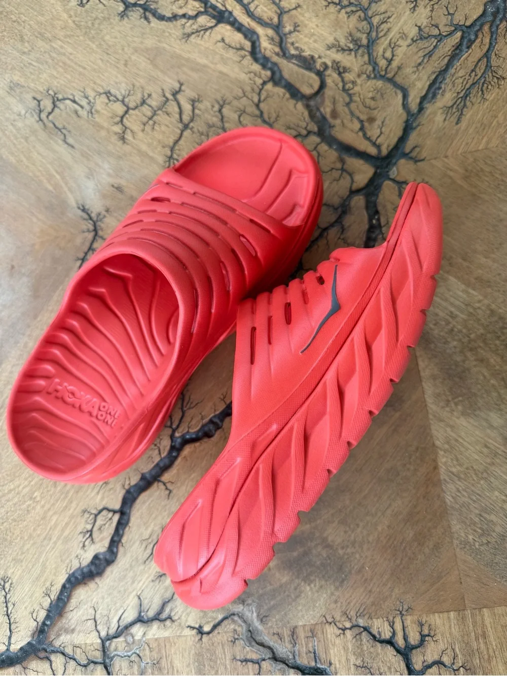 Hoka One One Ora Recovery Slide 2 Mens Size 8 Or Womens Size 10 Red Sandals